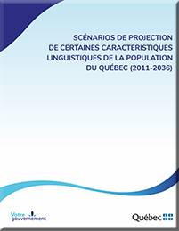 Scénarios de projection de certaines caractéristiques linguistiques de la population du Québec (2011-2036).